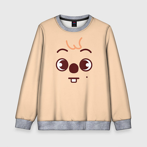 Детский свитшот Quokka skzoo / 3D-Меланж – фото 1