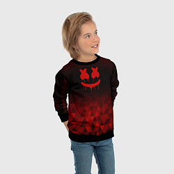 Свитшот детский Marshmello red poly, цвет: 3D-черный — фото 2