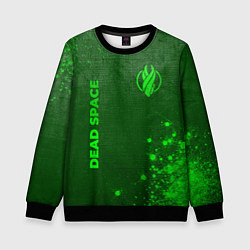 Детский свитшот Dead Space - green gradient вертикально