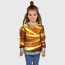 Свитшот детский Золотая ткань с блестками, цвет: 3D-меланж — фото 2
