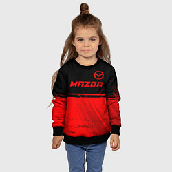 Свитшот детский Mazda - red gradient посередине, цвет: 3D-черный — фото 2