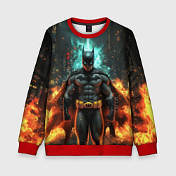 Свитшот детский Бэтмен эпик, цвет: 3D-красный