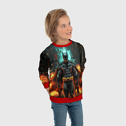 Свитшот детский Бэтмен эпик, цвет: 3D-красный — фото 2