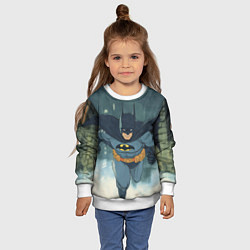 Свитшот детский Бэтмен старый стиль, цвет: 3D-белый — фото 2