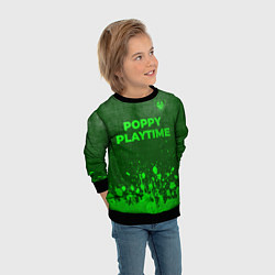 Свитшот детский Poppy Playtime - green gradient посередине, цвет: 3D-черный — фото 2