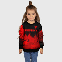 Свитшот детский Destiny - red gradient посередине, цвет: 3D-черный — фото 2