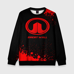 Свитшот детский Great Wall - red gradient, цвет: 3D-черный