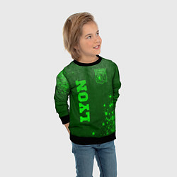 Свитшот детский Lyon - green gradient вертикально, цвет: 3D-черный — фото 2