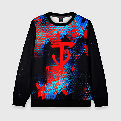 Детский свитшот Doom космическая абстракция / 3D-Черный – фото 1