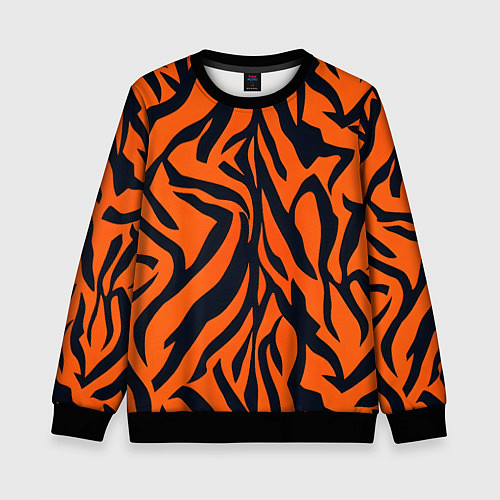 Детский свитшот Расцветка тигра / 3D-Черный – фото 1