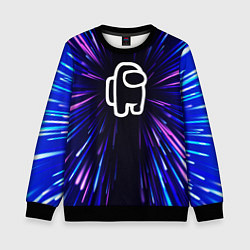 Свитшот детский Among Us neon energy, цвет: 3D-черный