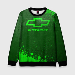 Свитшот детский Chevrolet - green gradient, цвет: 3D-черный