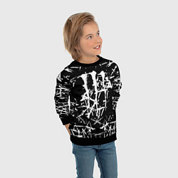 Свитшот детский Monster energy белые штрихи краско, цвет: 3D-черный — фото 2