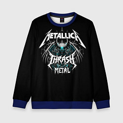 Свитшот детский Metallica group - thrash metal style, цвет: 3D-синий