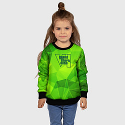 Свитшот детский GTA6 green poly, цвет: 3D-черный — фото 2