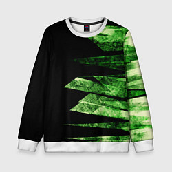 Свитшот детский Color green black, цвет: 3D-белый