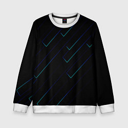 Свитшот детский Color blue black, цвет: 3D-белый