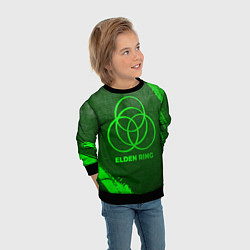 Свитшот детский Elden Ring - green gradient, цвет: 3D-черный — фото 2