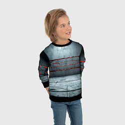 Свитшот детский Серый ринг, цвет: 3D-черный — фото 2