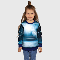 Свитшот детский Ринг в тумане, цвет: 3D-синий — фото 2