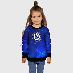 Свитшот детский Chelsea blue poly, цвет: 3D-черный — фото 2