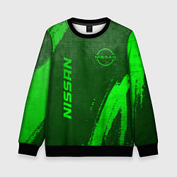 Свитшот детский Nissan - green gradient вертикально, цвет: 3D-черный
