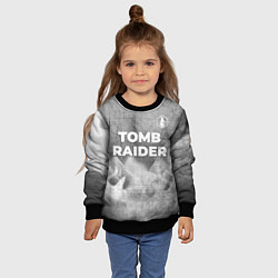 Свитшот детский Tomb Raider - grey gradient посередине, цвет: 3D-черный — фото 2