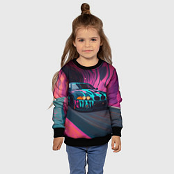 Свитшот детский БМВ граффити стиль, цвет: 3D-черный — фото 2