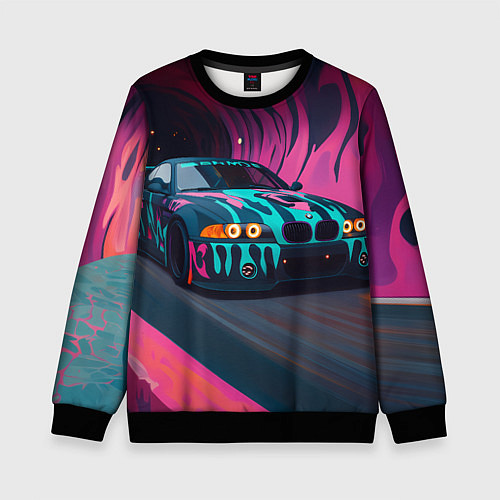 Детский свитшот БМВ граффити стиль / 3D-Черный – фото 1