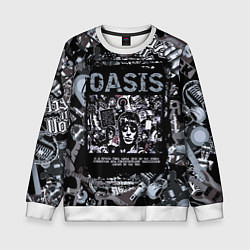 Детский свитшот Oasis на фоне гитар