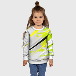 Свитшот детский Color white light green, цвет: 3D-белый — фото 2