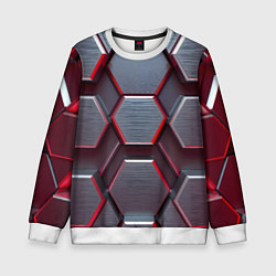 Свитшот детский Бордовый бронежилет, цвет: 3D-белый