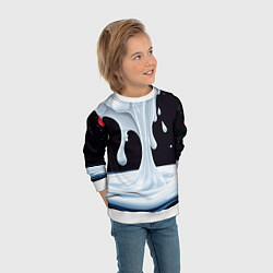 Свитшот детский Молочная текстура, цвет: 3D-белый — фото 2