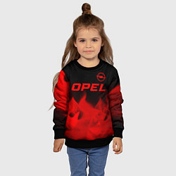 Свитшот детский Opel - red gradient посередине, цвет: 3D-черный — фото 2