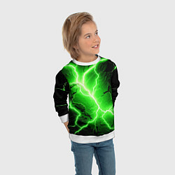 Свитшот детский Color green black, цвет: 3D-белый — фото 2