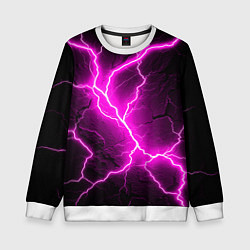 Свитшот детский The color is pink and black, цвет: 3D-белый