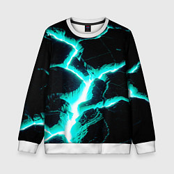 Свитшот детский Color light blue black, цвет: 3D-белый
