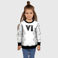 Свитшот детский GTA 6 white poly, цвет: 3D-черный — фото 2
