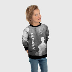 Свитшот детский Nissan - grey gradient вертикально, цвет: 3D-черный — фото 2