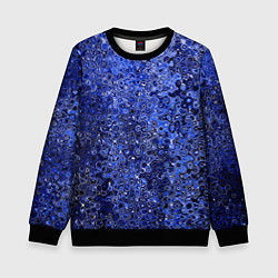 Свитшот детский Синий ультрамарин абстрактная текстура, цвет: 3D-черный