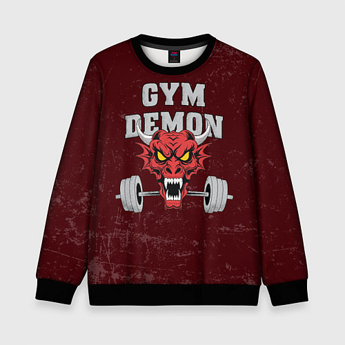 Детский свитшот Gym demon / 3D-Черный – фото 1