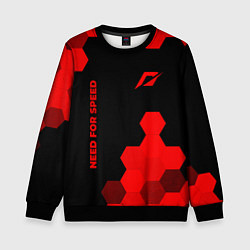 Детский свитшот Need for Speed - red gradient вертикально