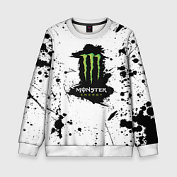 Свитшот детский Monster energy брызги красок, цвет: 3D-белый