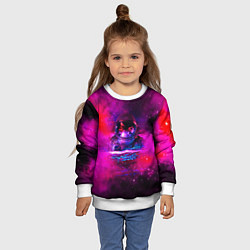 Свитшот детский Космонавт в космическом море, цвет: 3D-белый — фото 2