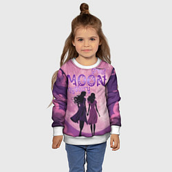 Свитшот детский Great moon mystery, цвет: 3D-белый — фото 2