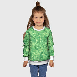 Свитшот детский Фисташковый текстура напыление, цвет: 3D-белый — фото 2