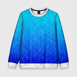 Детский свитшот Голубой в синеву с узором