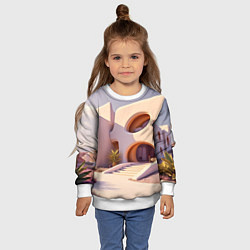 Свитшот детский Фантастический летний дом, цвет: 3D-белый — фото 2