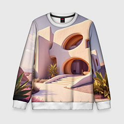 Свитшот детский Фантастический летний дом, цвет: 3D-белый