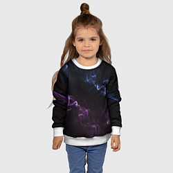 Свитшот детский Color black blue pink, цвет: 3D-белый — фото 2